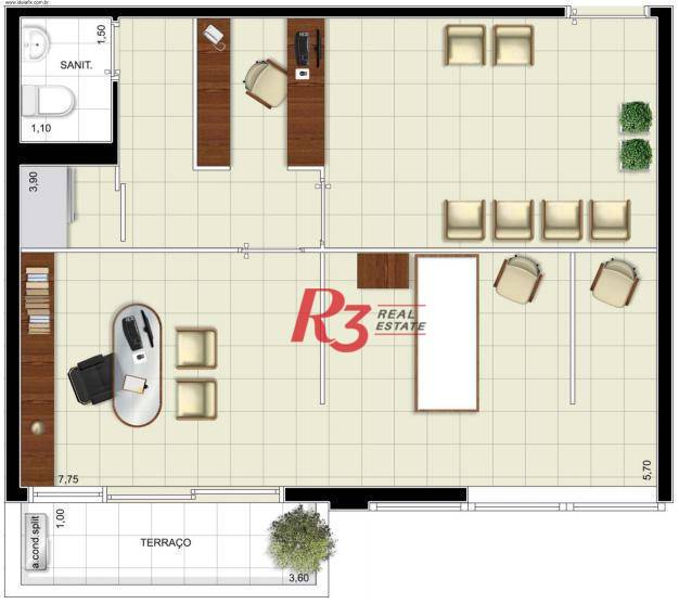 Conjunto Comercial-Sala para alugar, 53m² - Foto 22