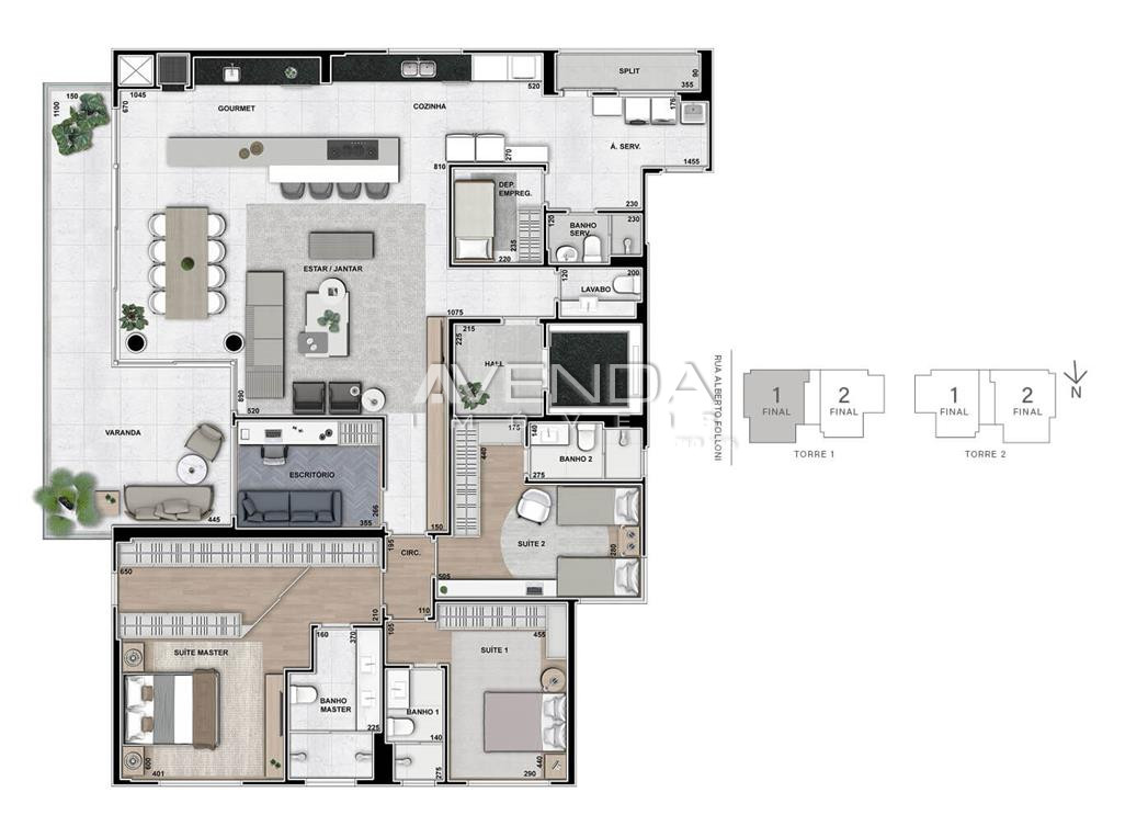 Apartamento à venda com 3 quartos, 228m² - Foto 13