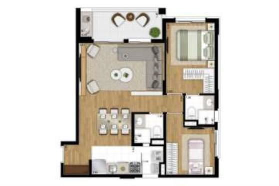 Apartamento à venda com 2 quartos, 69m² - Foto 6