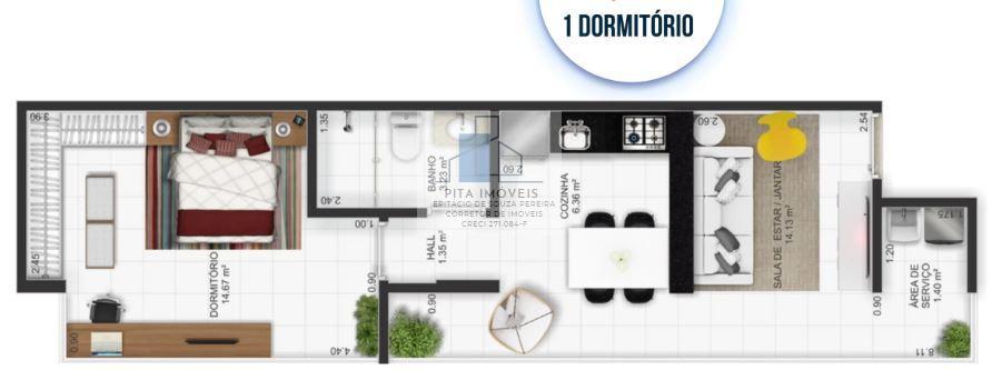 Apartamento à venda com 1 quarto, 44m² - Foto 26