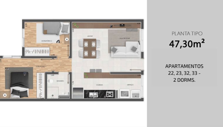 Apartamento à venda com 3 quartos, 59m² - Foto 20