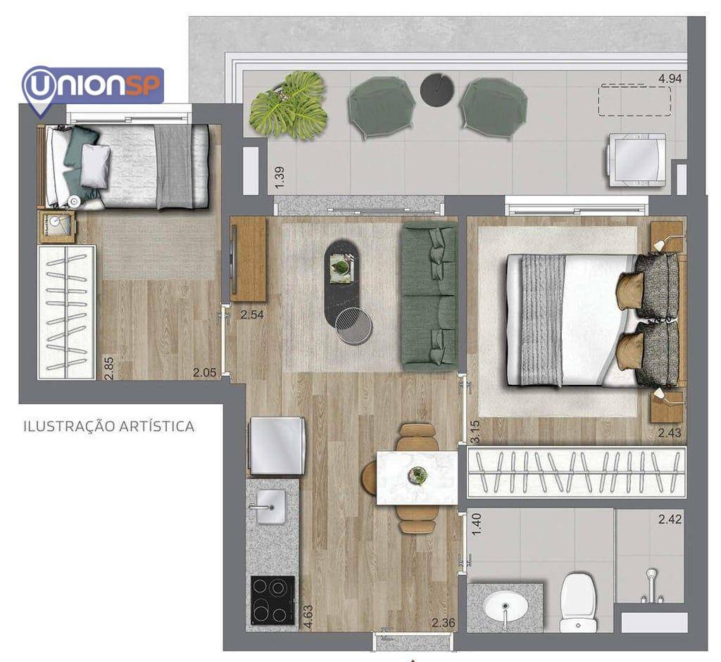 Apartamento à venda com 2 quartos, 42m² - Foto 35