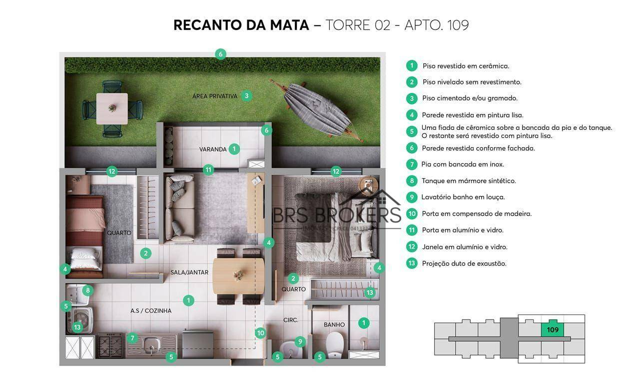 Apartamento à venda com 2 quartos, 35m² - Foto 11