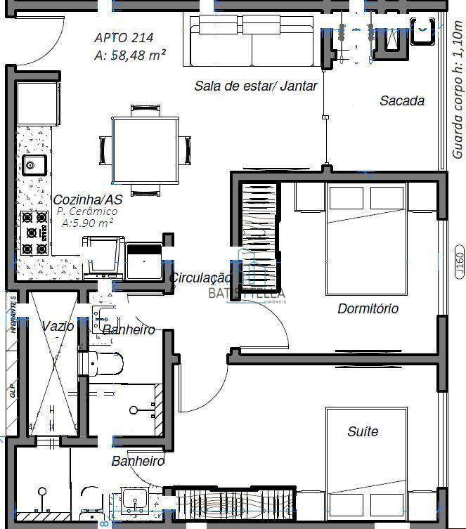 Apartamento à venda com 2 quartos, 58m² - Foto 8