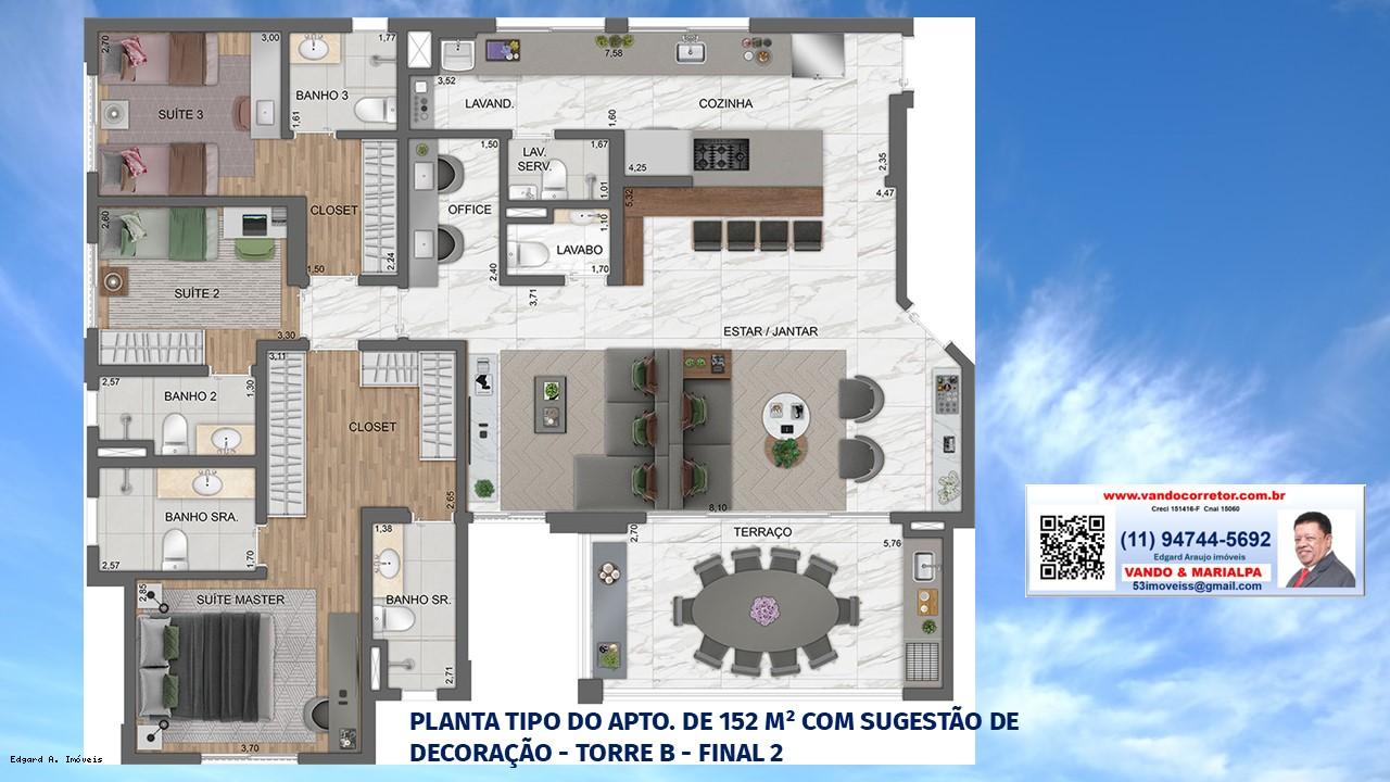 Apartamento à venda com 4 quartos, 153m² - Foto 4