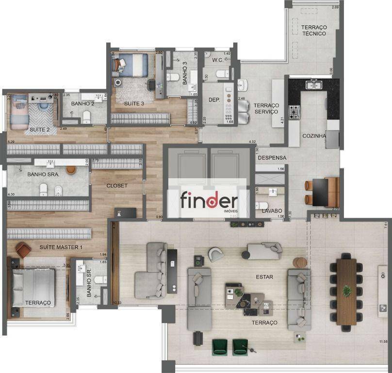 Apartamento à venda com 4 quartos, 280m² - Foto 18