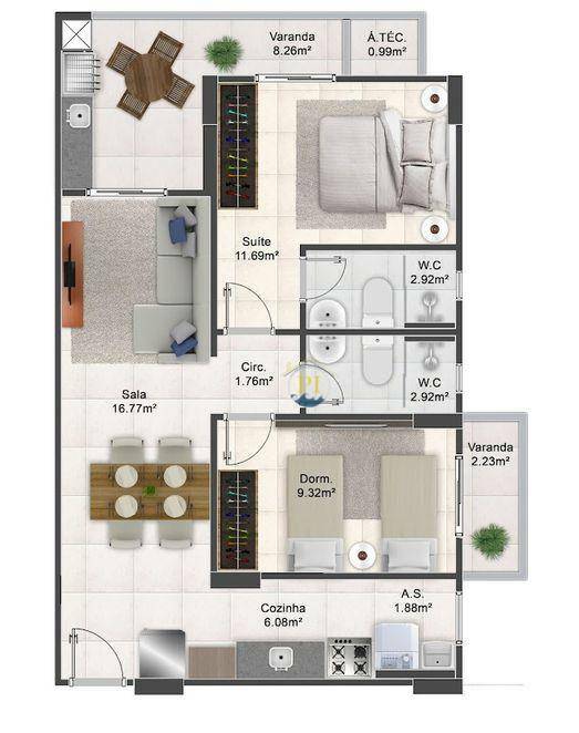 Apartamento à venda com 2 quartos, 73m² - Foto 14