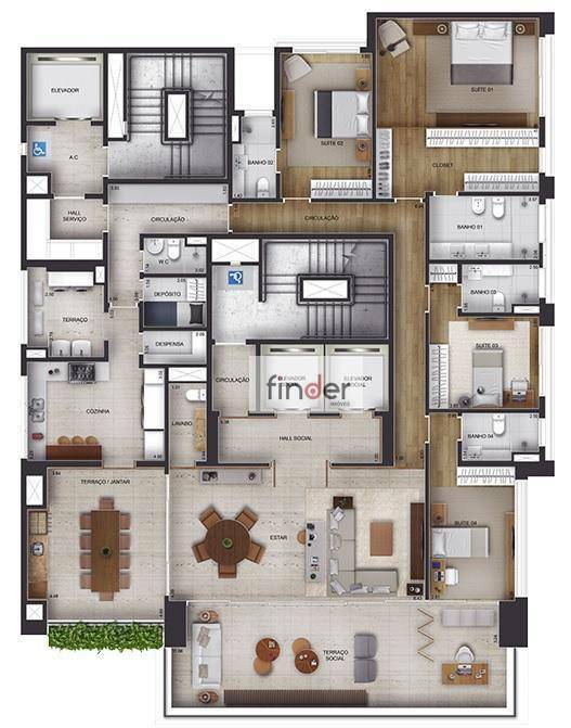 Apartamento à venda com 4 quartos, 303m² - Foto 21