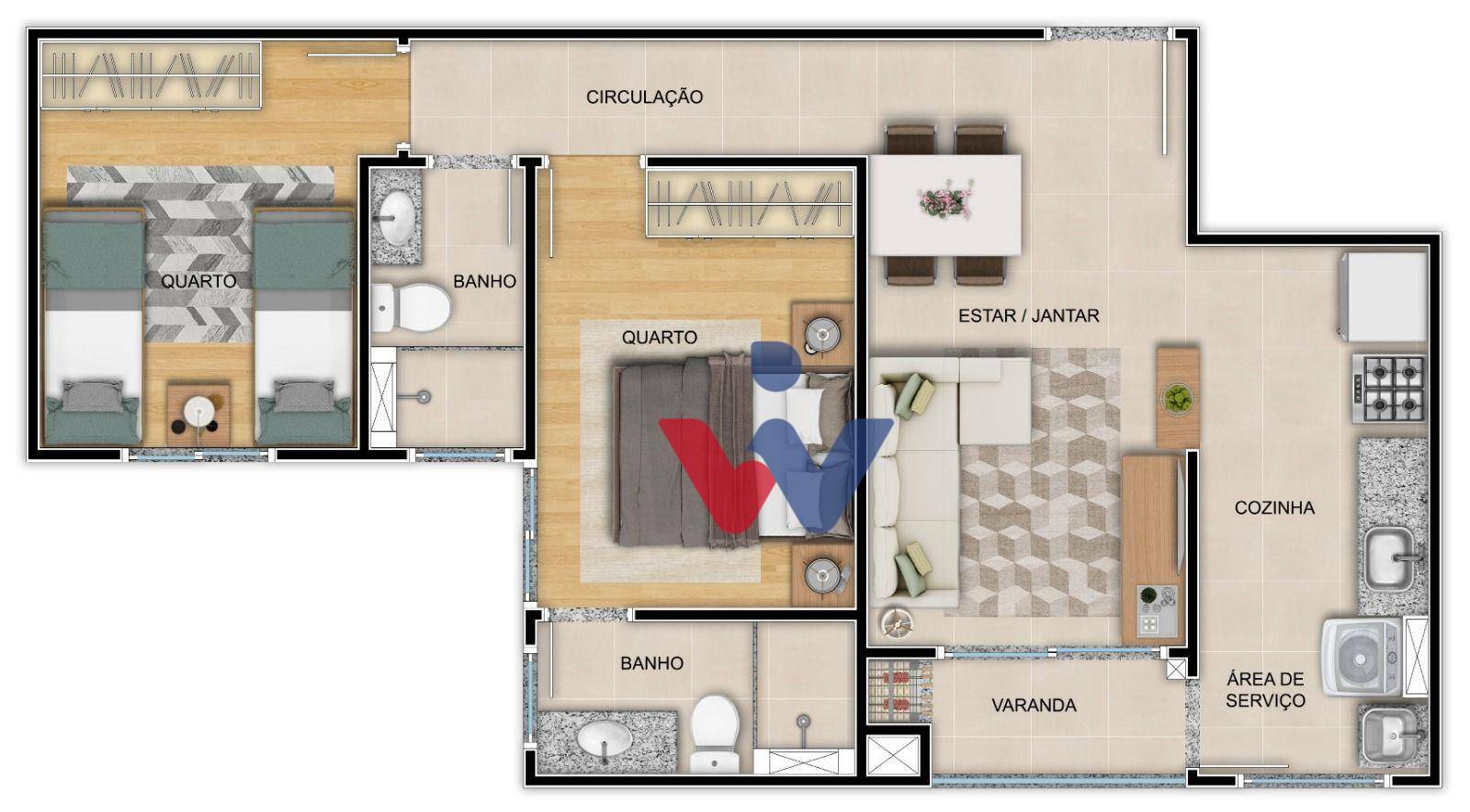 Apartamento à venda com 2 quartos, 5214m² - Foto 6