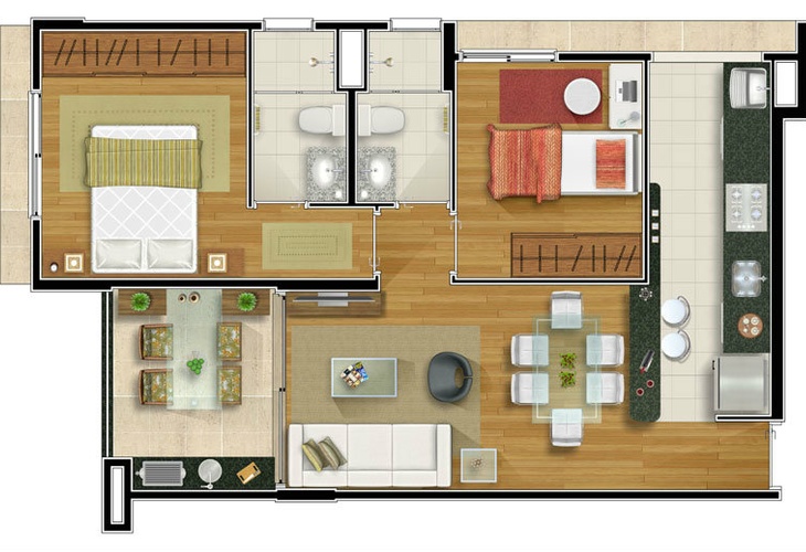 Apartamento à venda com 2 quartos, 63m² - Foto 6