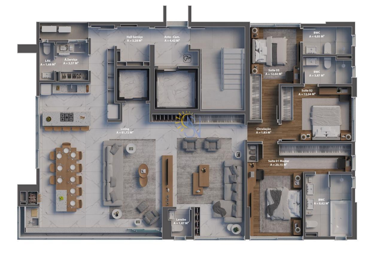 Apartamento à venda com 4 quartos, 190m² - Foto 30