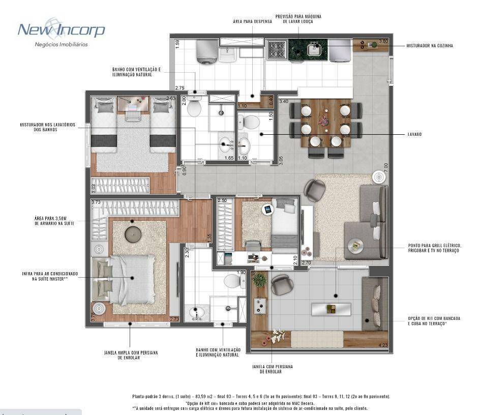 Apartamento à venda com 3 quartos, 100m² - Foto 6