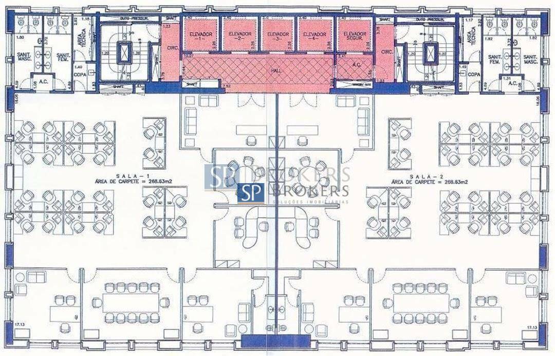 Conjunto Comercial-Sala para alugar, 609m² - Foto 7