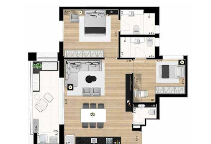 Apartamento à venda com 2 quartos, 82m² - Foto 11