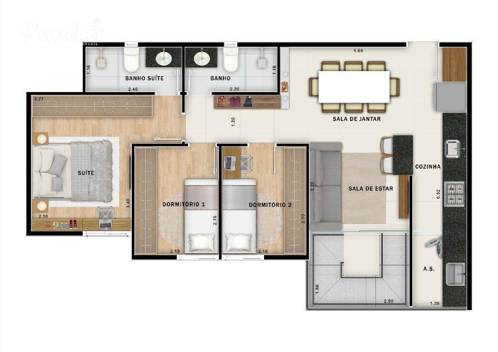 Apartamento Lançamentos com 3 quartos, 64m² - Foto 27