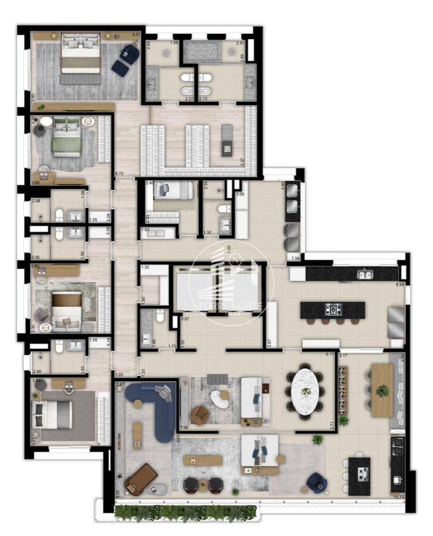 Apartamento à venda com 3 quartos, 277m² - Foto 6