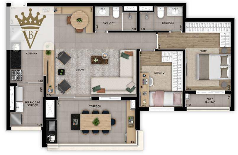 Apartamento à venda com 3 quartos, 84m² - Foto 17