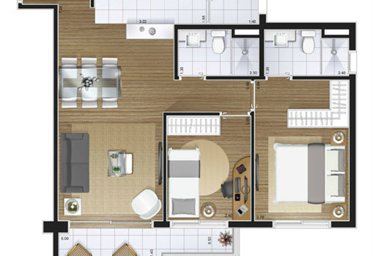 Apartamento à venda com 2 quartos, 71m² - Foto 5