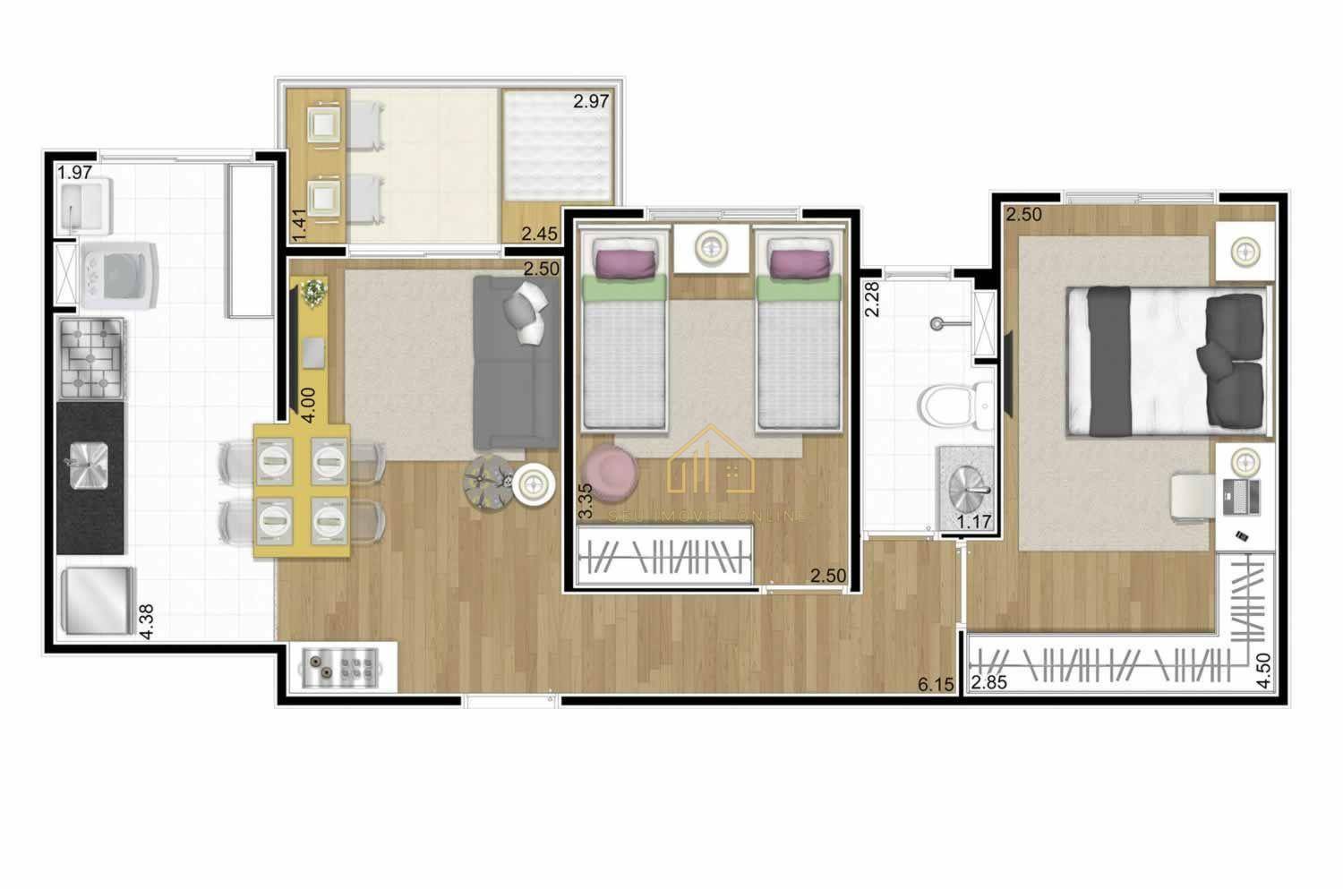 Apartamento à venda com 2 quartos, 56m² - Foto 27