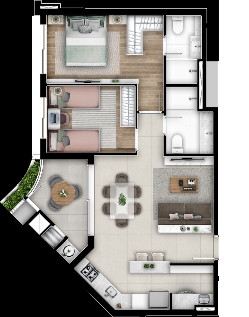 Apartamento à venda com 2 quartos, 16768m² - Foto 6