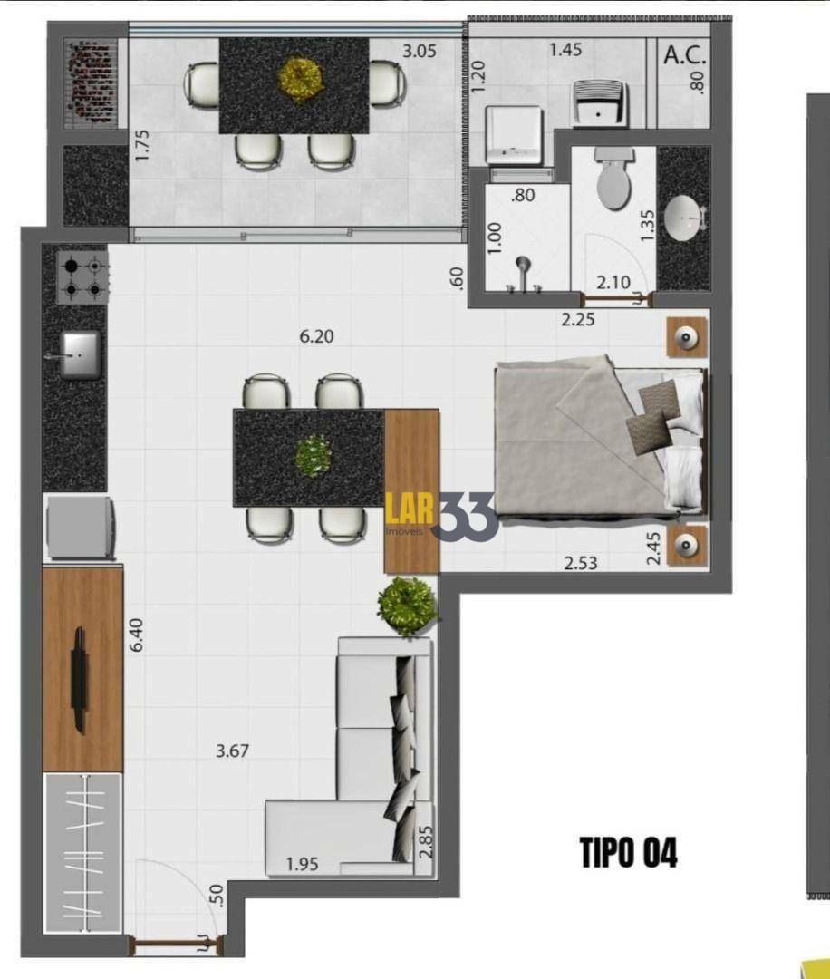 Loft à venda com 1 quarto, 42m² - Foto 6