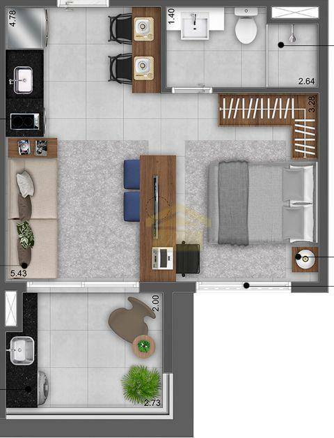 Apartamento para alugar com 1 quarto, 35m² - Foto 21