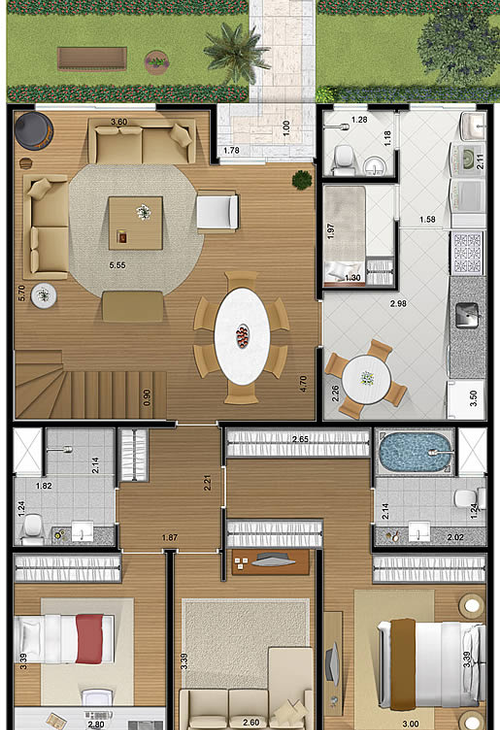 Apartamento à venda com 3 quartos, 104m² - Foto 3