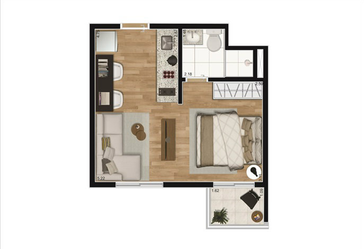 Apartamento à venda com 1 quarto, 34m² - Foto 18