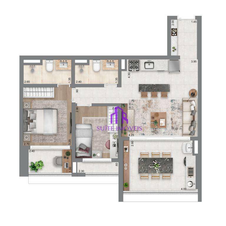 Apartamento à venda com 2 quartos, 70m² - Foto 18