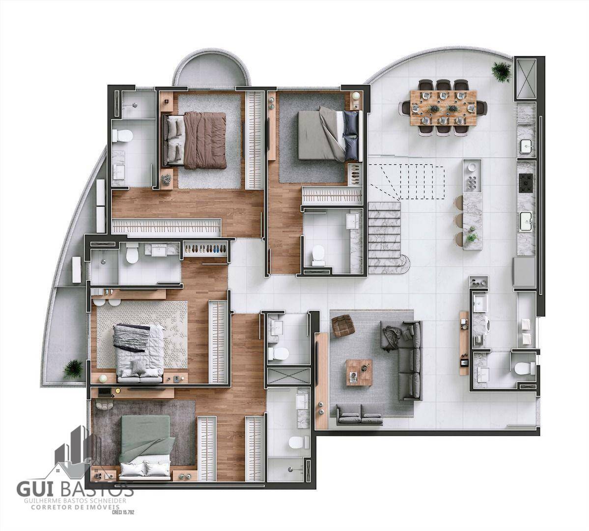 Apartamento à venda com 4 quartos, 180m² - Foto 19