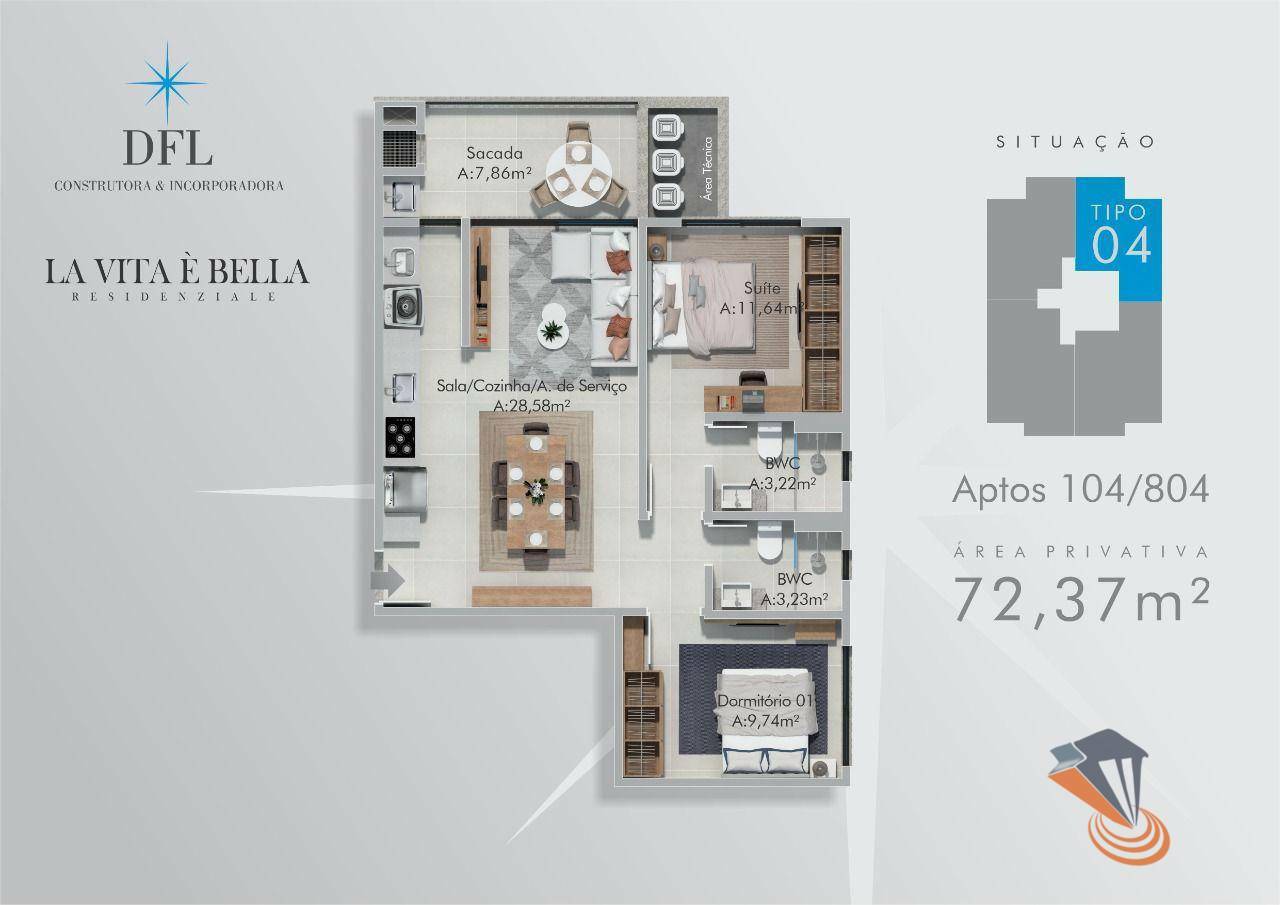 Apartamento à venda com 3 quartos, 77m² - Foto 18