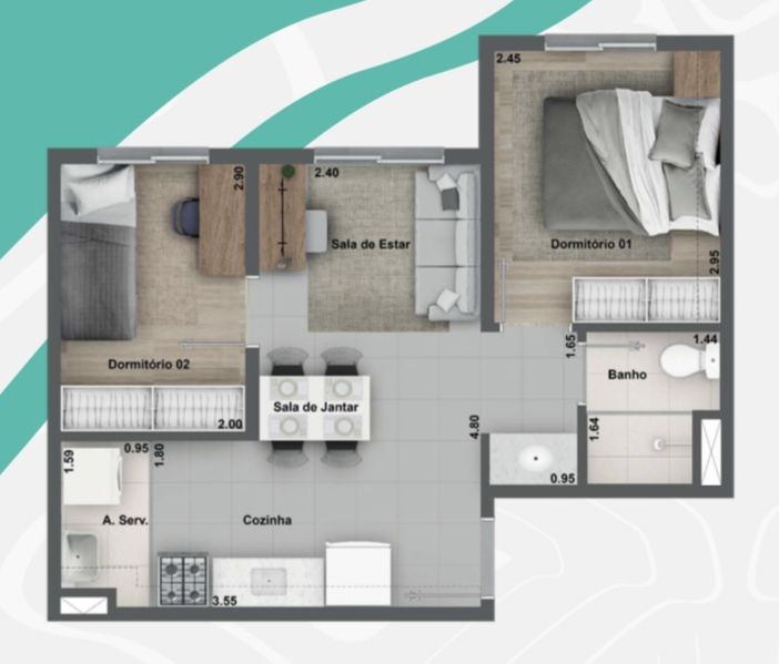 Apartamento à venda com 2 quartos, 43m² - Foto 38