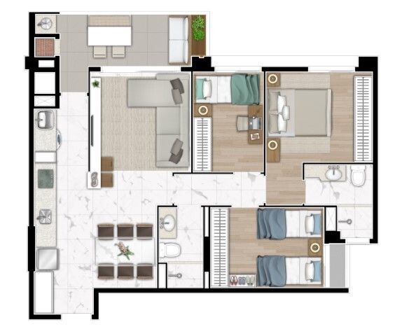 Apartamento à venda com 2 quartos, 63m² - Foto 42