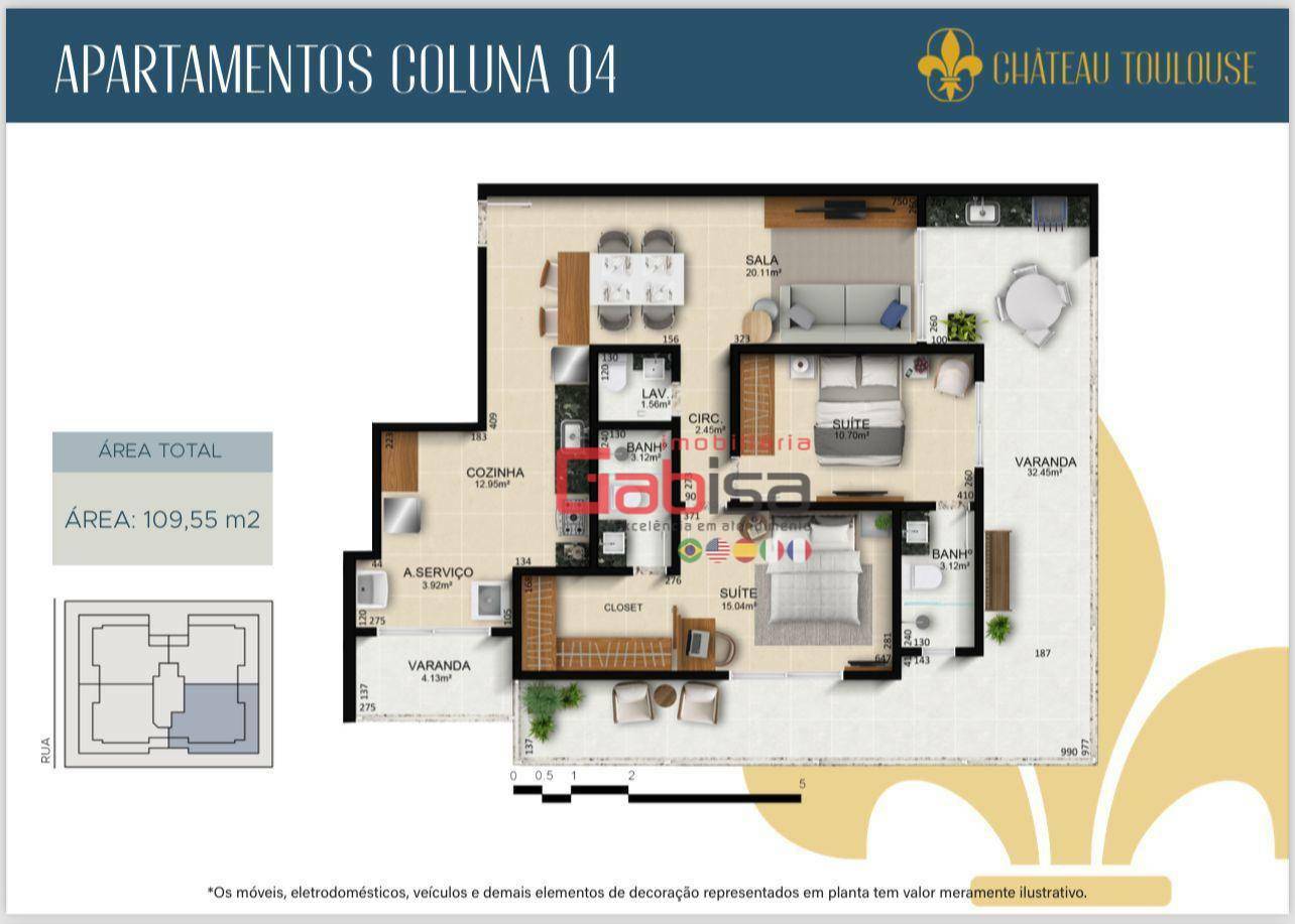 Apartamento à venda com 2 quartos, 108m² - Foto 8