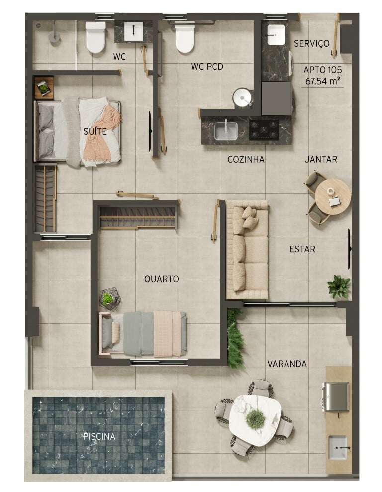 Apartamento à venda com 3 quartos, 82m² - Foto 41