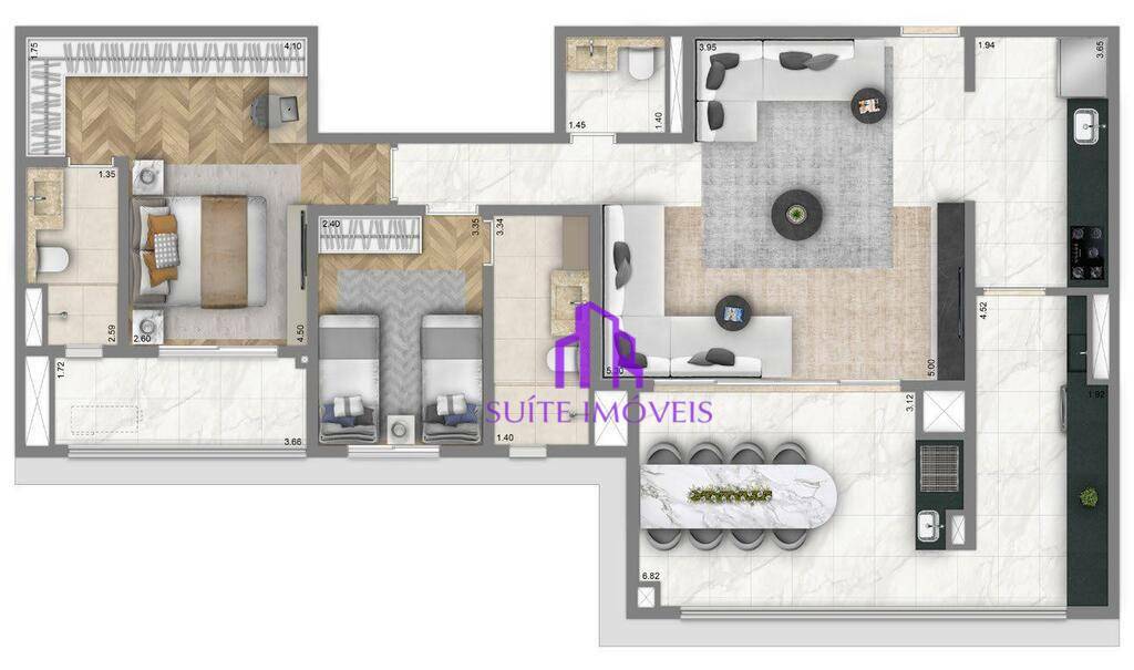 Apartamento à venda com 3 quartos, 188m² - Foto 19