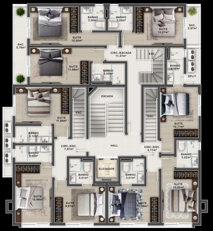 Apartamento à venda com 3 quartos, 101m² - Foto 18