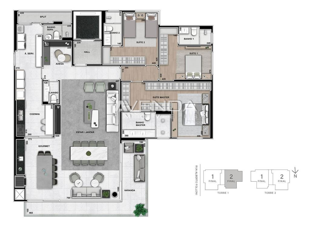 Apartamento à venda com 3 quartos, 228m² - Foto 12