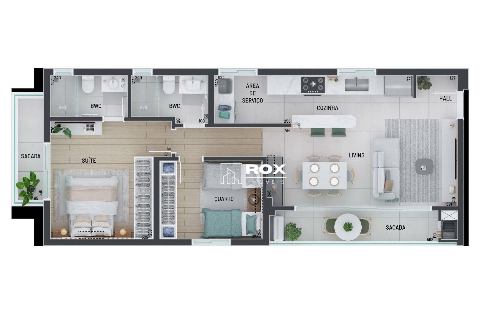 Apartamento à venda com 2 quartos, 77m² - Foto 2