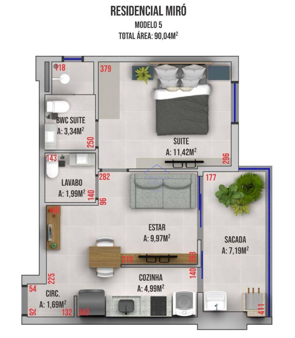 Apartamento à venda com 1 quarto, 94m² - Foto 8