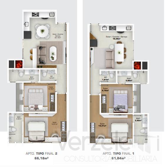 Apartamento à venda com 2 quartos, 70m² - Foto 4