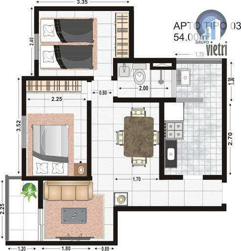 Apartamento à venda com 2 quartos, 50m² - Foto 9