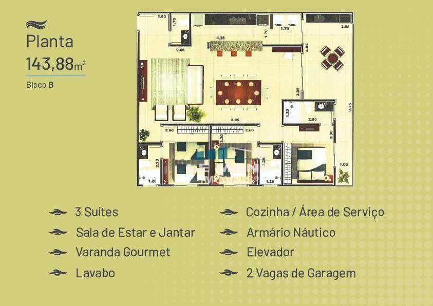 Apartamento à venda com 3 quartos, 143m² - Foto 6