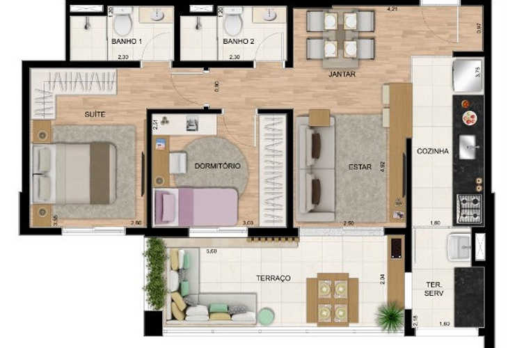 Apartamento à venda com 2 quartos, 70m² - Foto 18