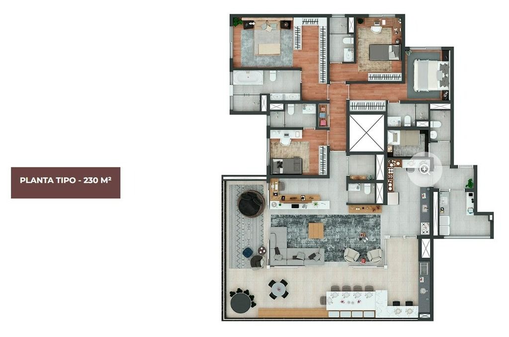 Apartamento à venda com 4 quartos, 230m² - Foto 6