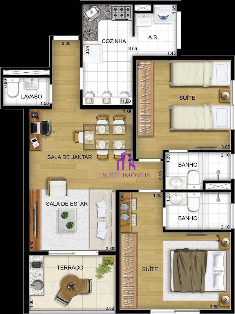 Apartamento à venda com 2 quartos, 64m² - Foto 12