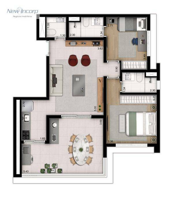 Apartamento à venda com 3 quartos, 166m² - Foto 21