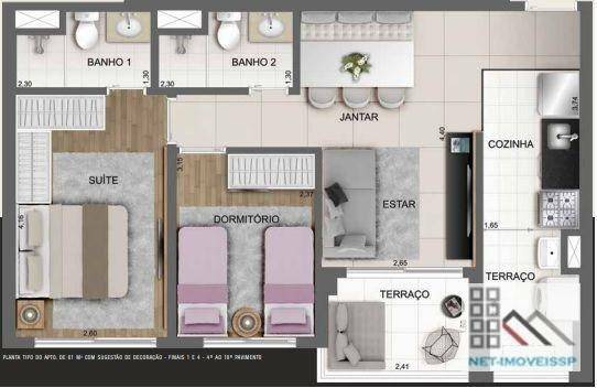 Apartamento à venda com 2 quartos, 61m² - Foto 13