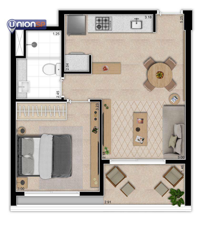 Apartamento à venda com 1 quarto, 44m² - Foto 14