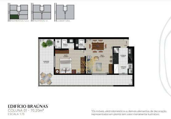 Apartamento à venda com 1 quarto, 55m² - Foto 6